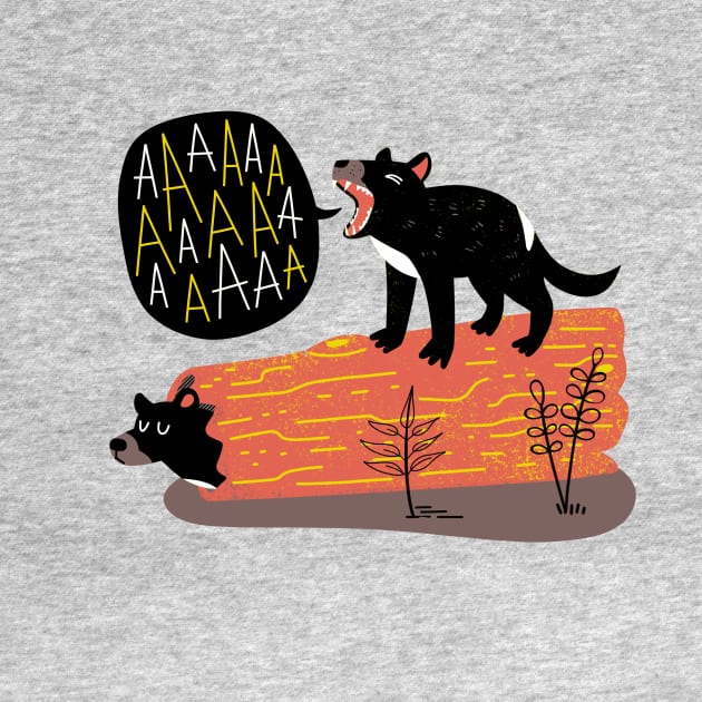 Screaming Tasmanian Devil by grrrenadine